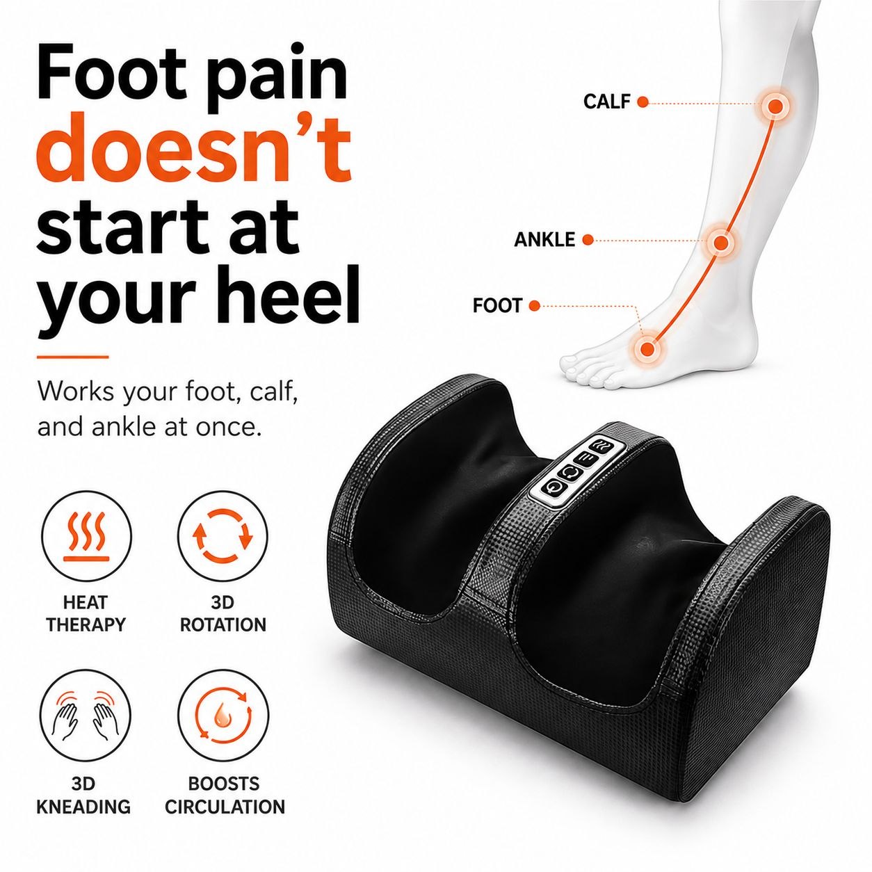 Electric Shiatsu Foot Massager with Heat